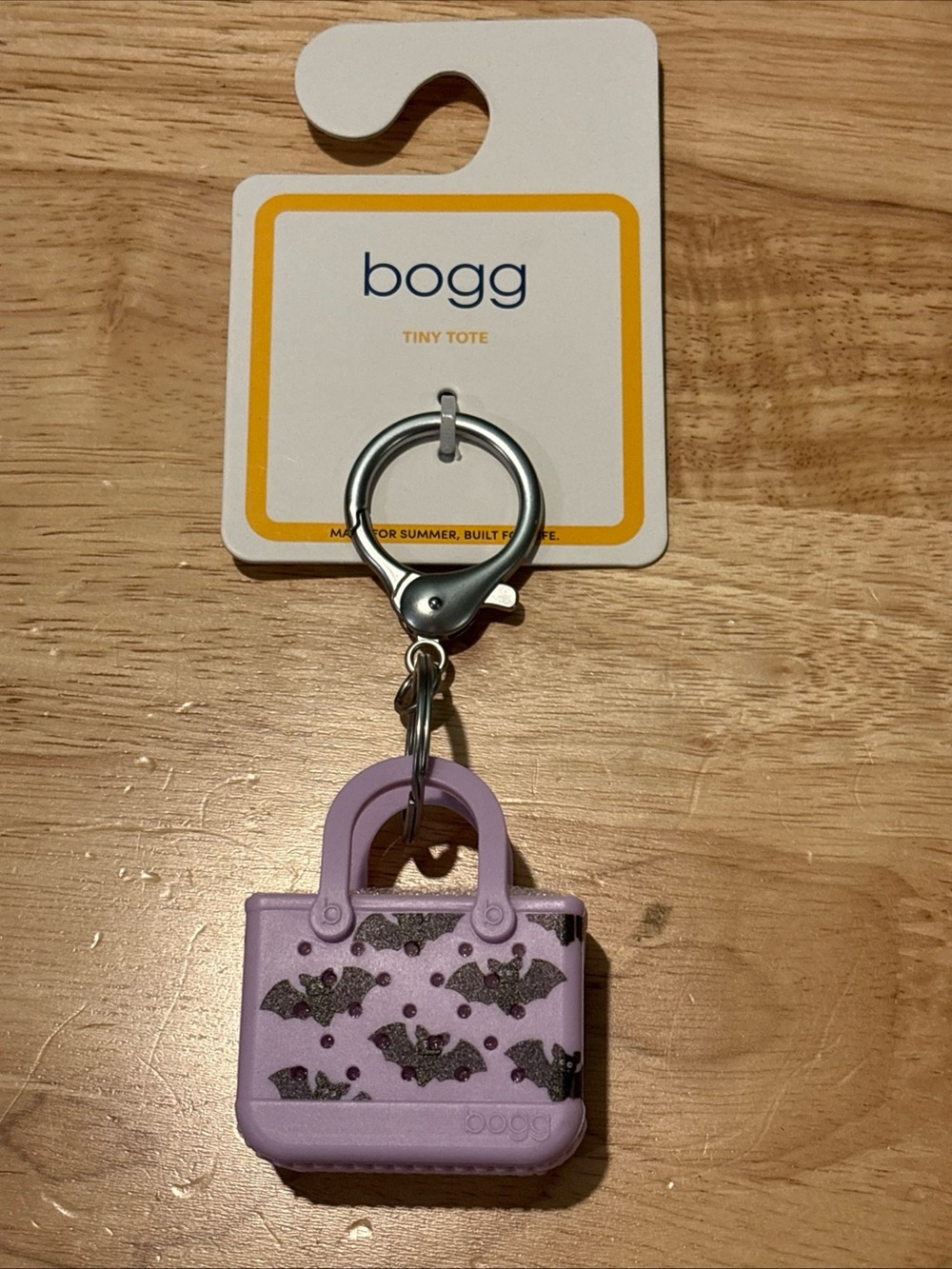 BOGG Tiny Tote keychain & clip-on bag charm Let’s Go Batty Bat NEW Halloween